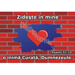 Sticker Psalmi 51.10 - Zideste in mine o inima curata, Dumnezeule!